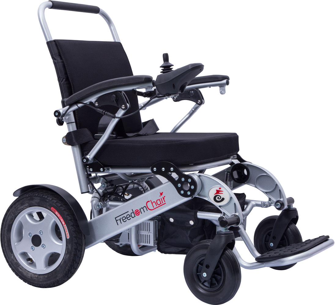 FreedomChair Faltbarer Elektro Rollstuhl A08L Seitenansicht 